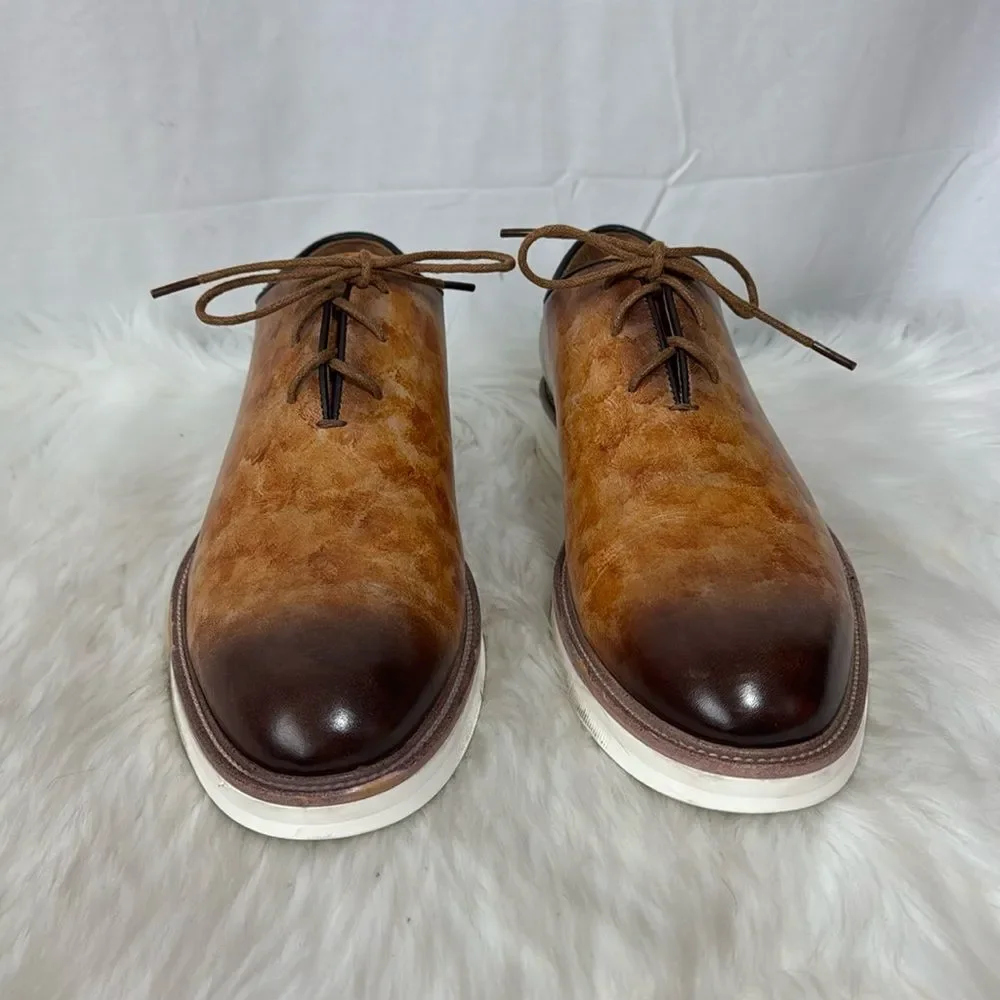 Taft‎ 365 Men's Model 101 Wholecut Oxfords Walnut Ombre Leather Size 11